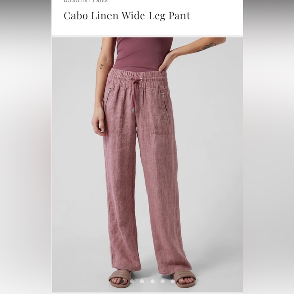 Athleta Pants - NWT ATHLETA Cabo linen textured wide leg pants